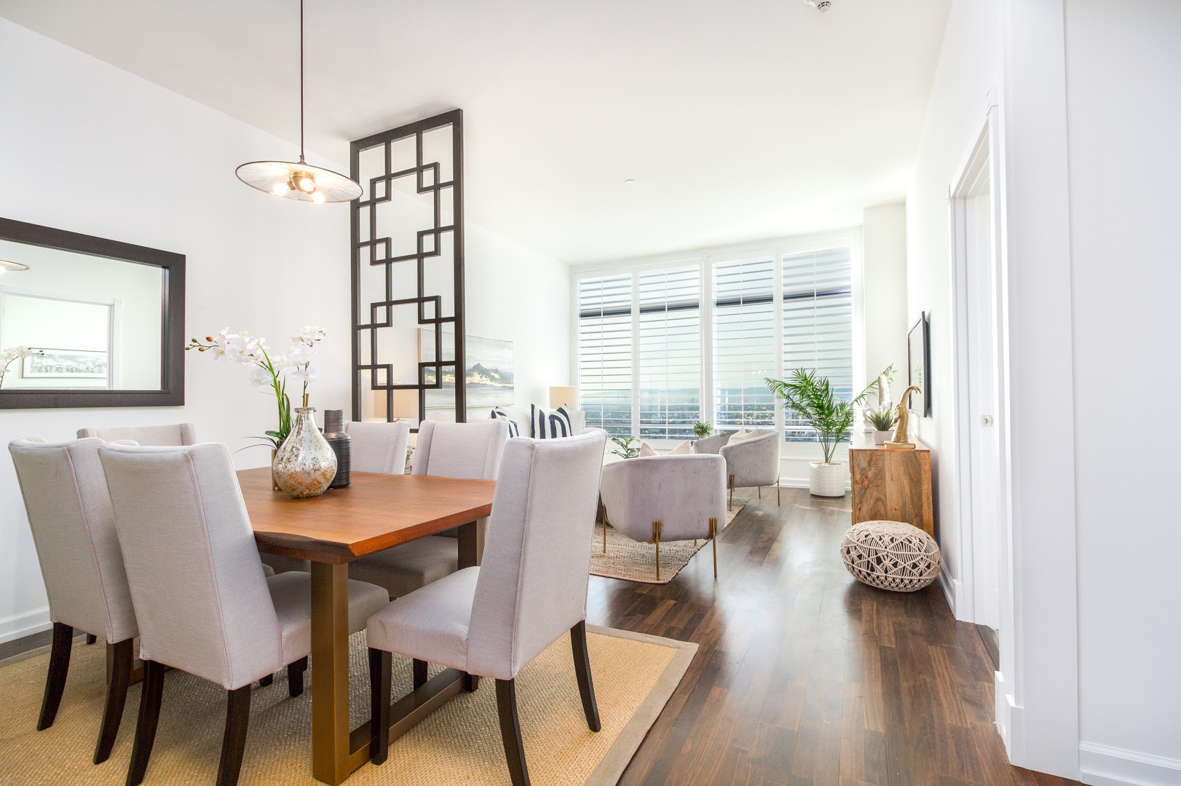 Staged condo dining room — home staging for real estate listing