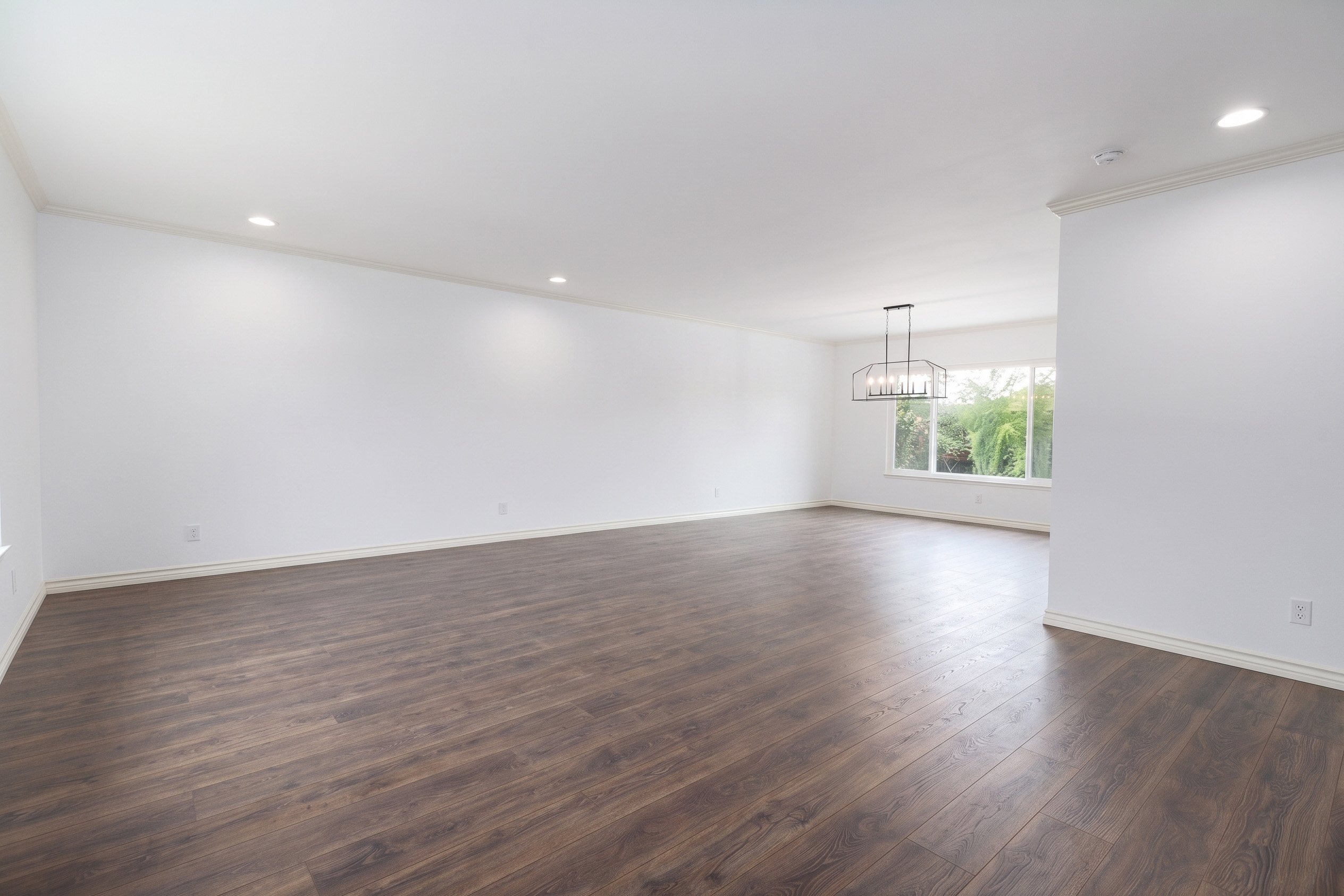 Before staging — empty living room