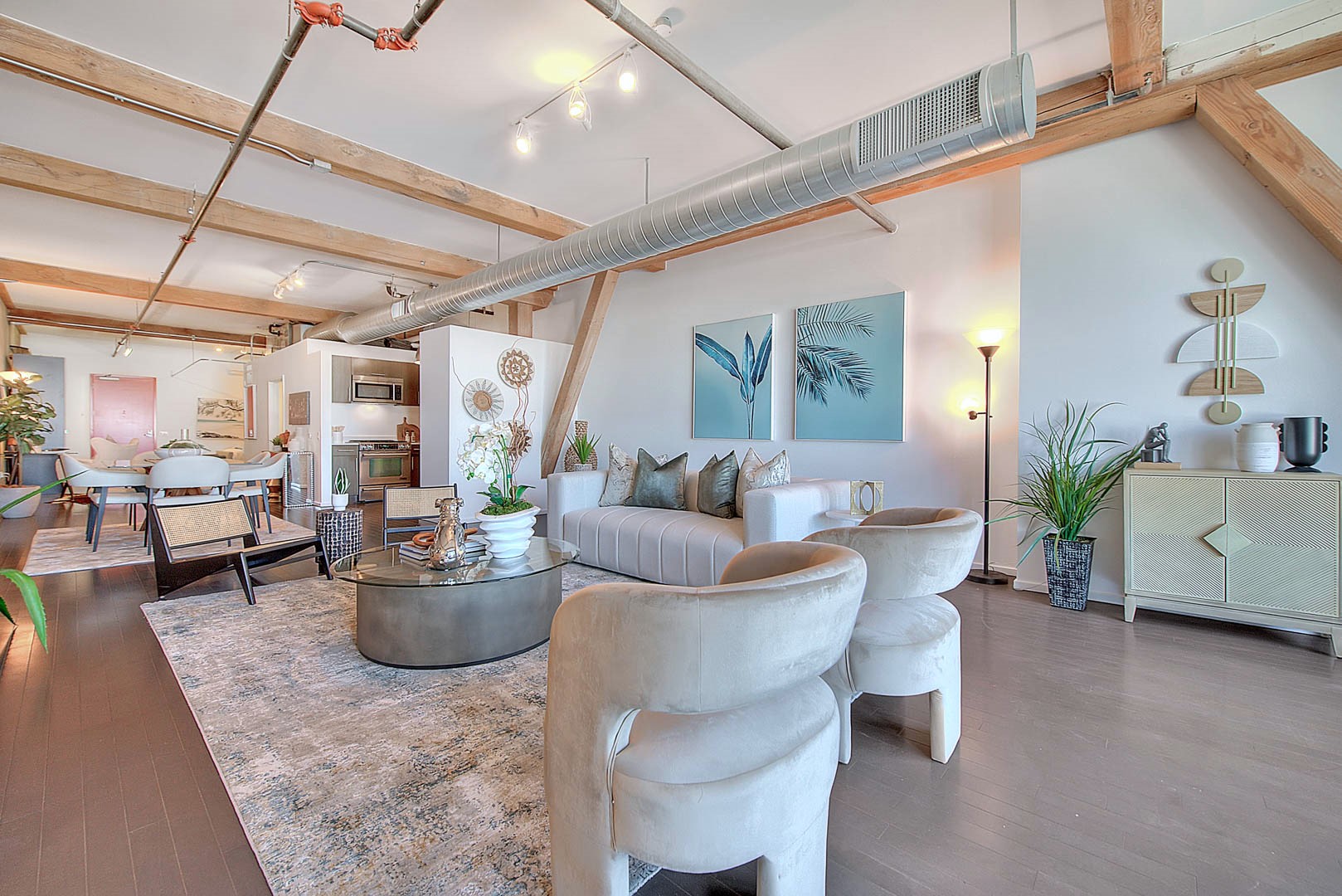 Staged loft interior — home staging for vacant property