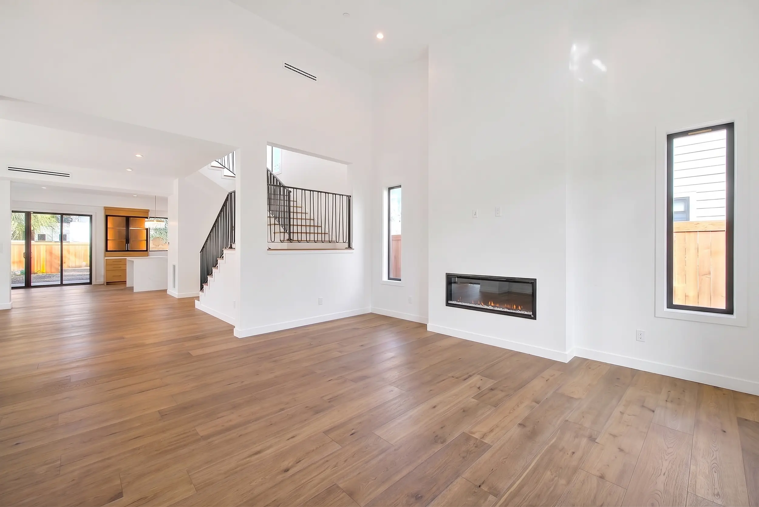 Before staging - New construction living room